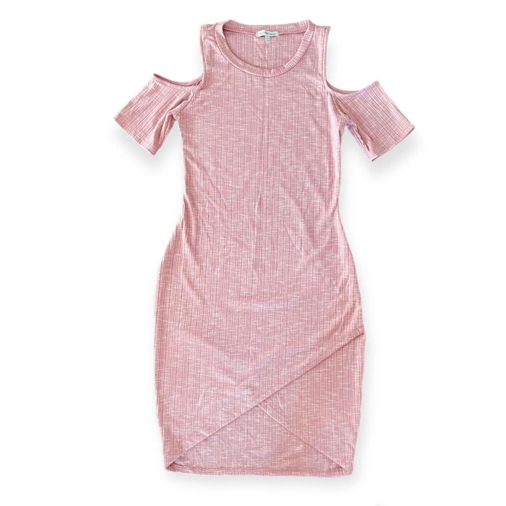 NWOT CHARLOTTE RUSSE Cold Shoulder Dress Pink Mauve Women’s size S